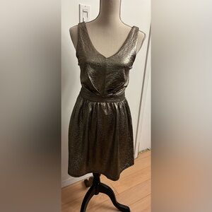 One Clothing Women’s Gold Lame Mini Dress Medium